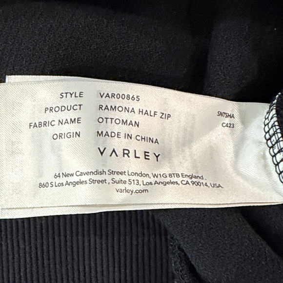 Varley Black Ribbed Pullover - Picture 4 of 4